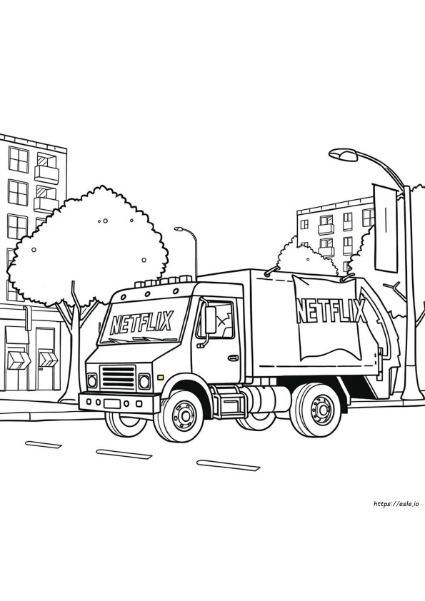 Disegni Da Colorare Di Camion Dei Rifiuti Da Stampare Netflix