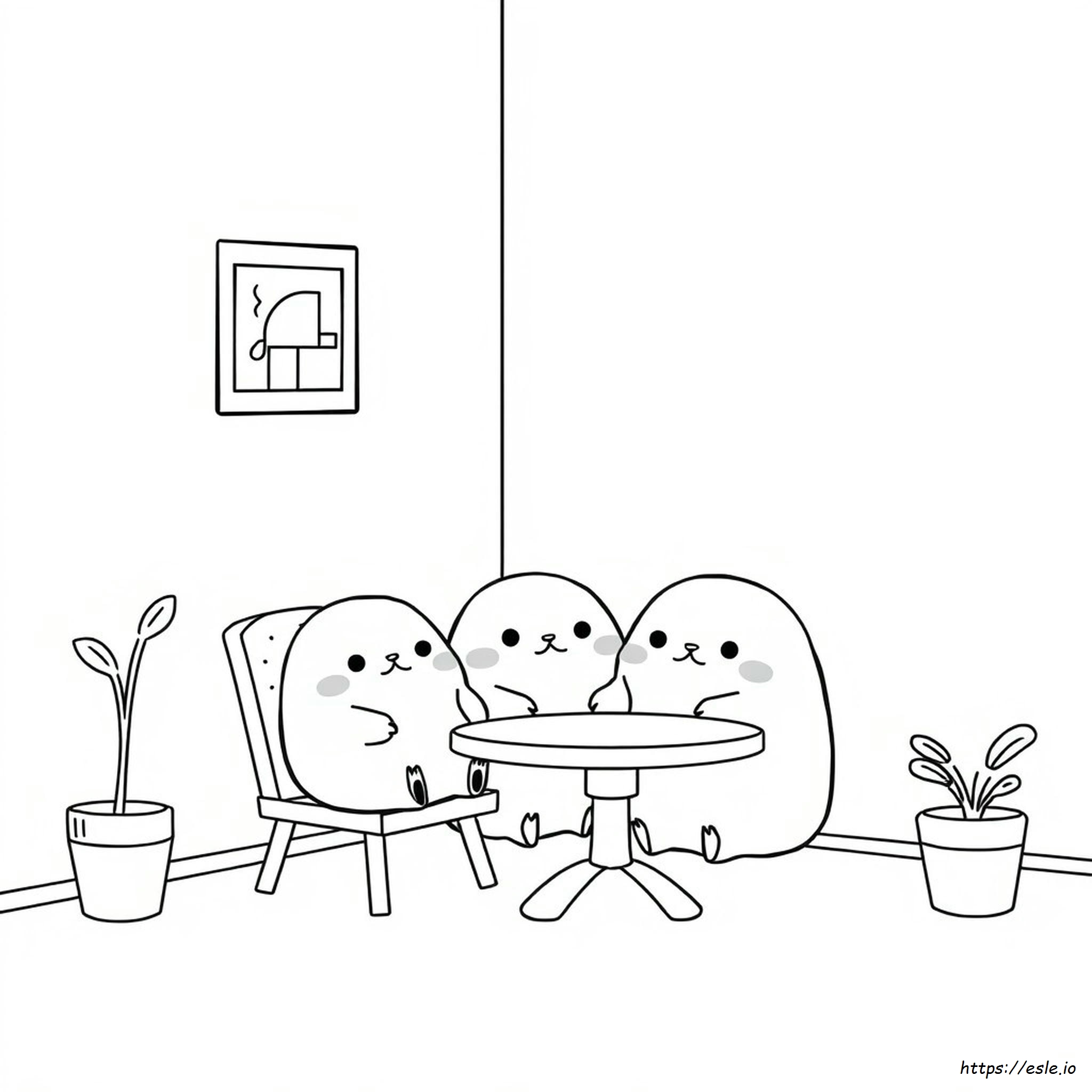 Hoja Para Colorear De Sumikko Gurashi