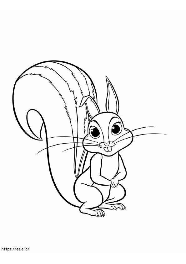 Squirrel Smiling coloring page