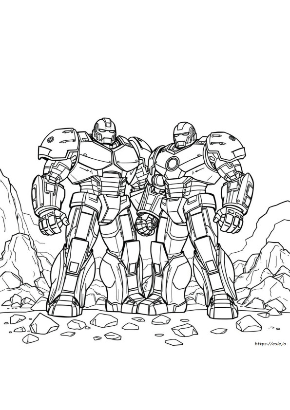War Machine Hulkbuster Coloring Pages