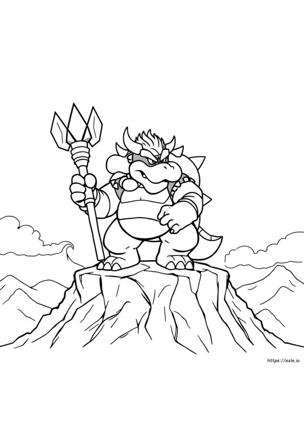 Bowser Furioso Oscuro Da Colorare