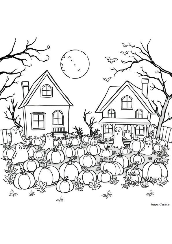 A Halloween Coloring Page