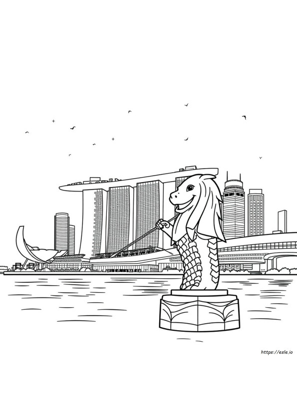 Singapore Coloring Pages