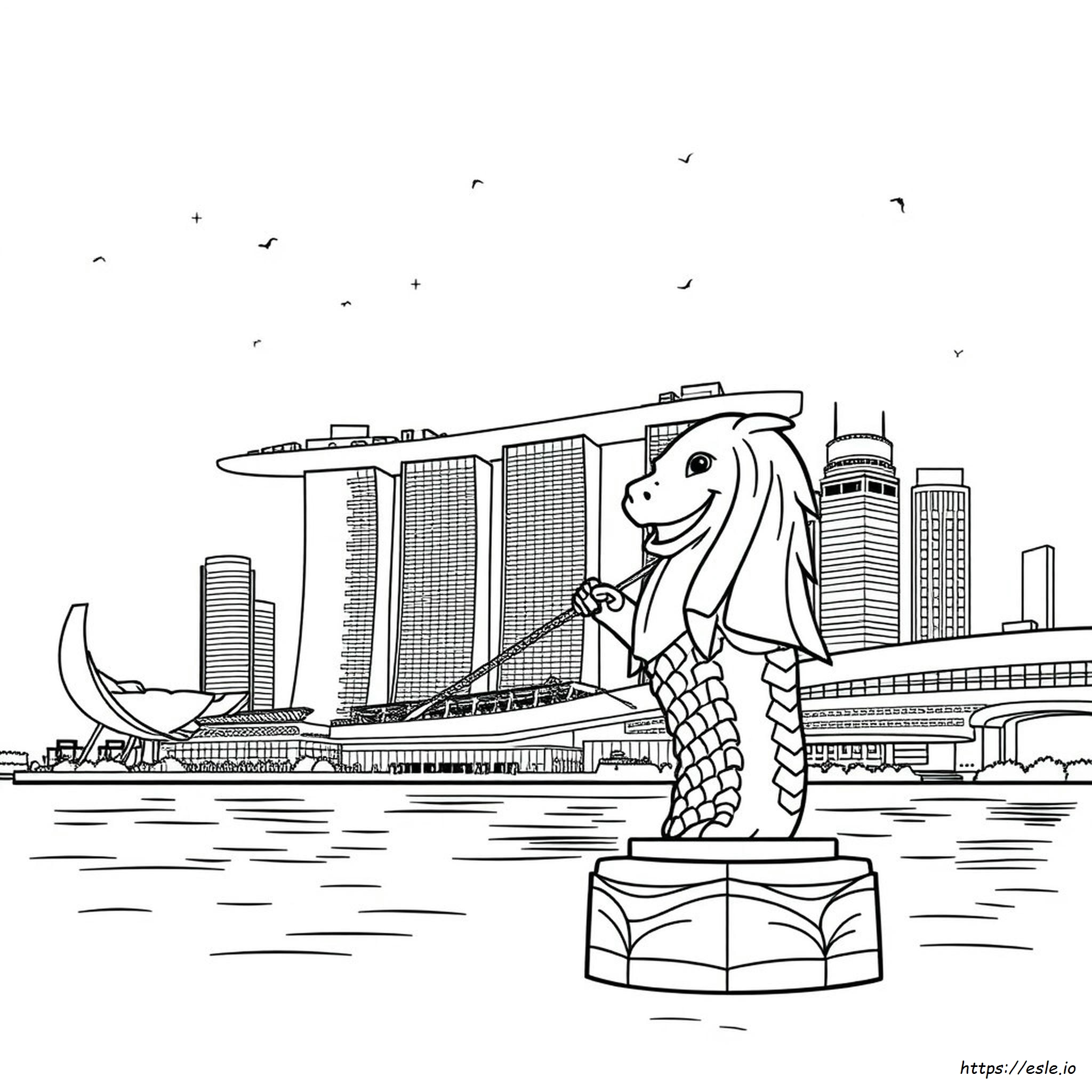 Singapur Para Colorear