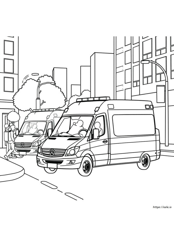 Ambulance Kleurplaat