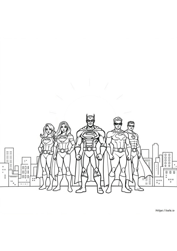 Easy Superhero Coloring Pages