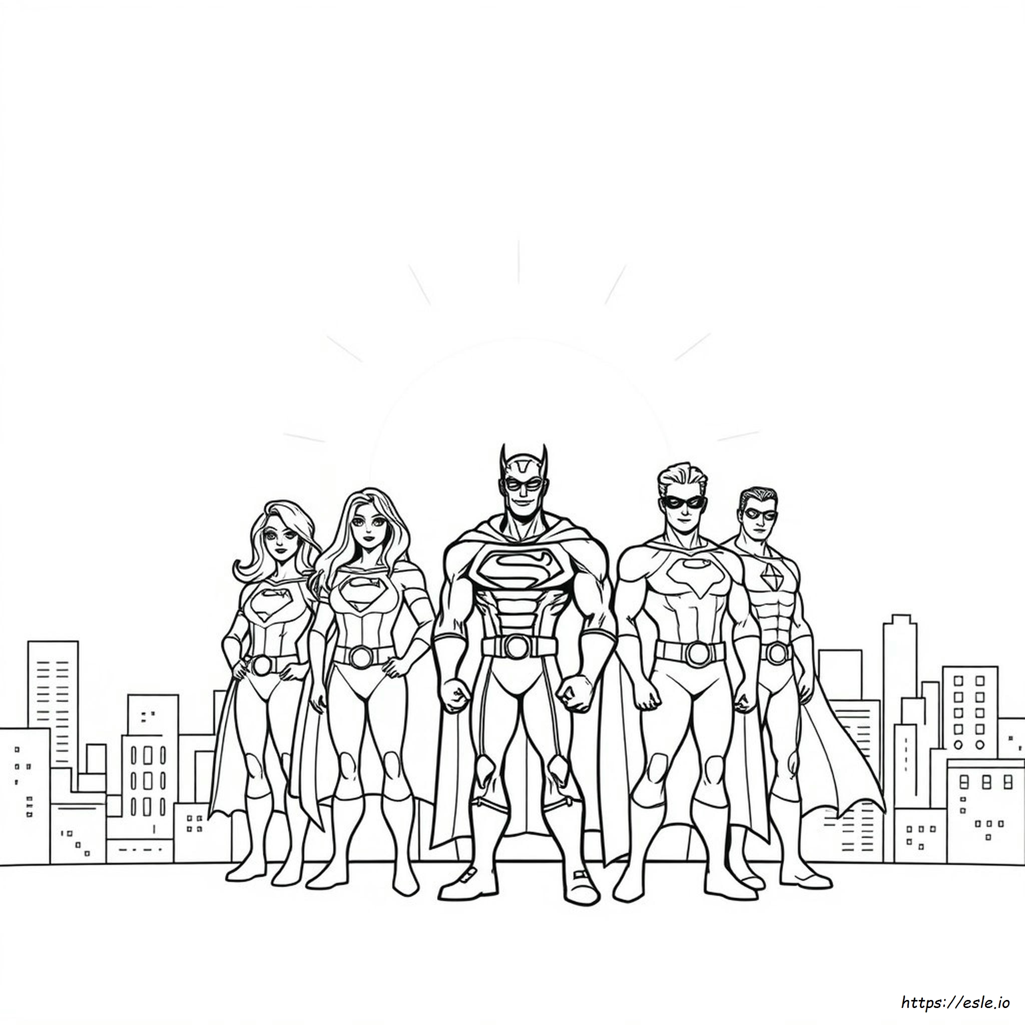 Easy Superhero Coloring Pages