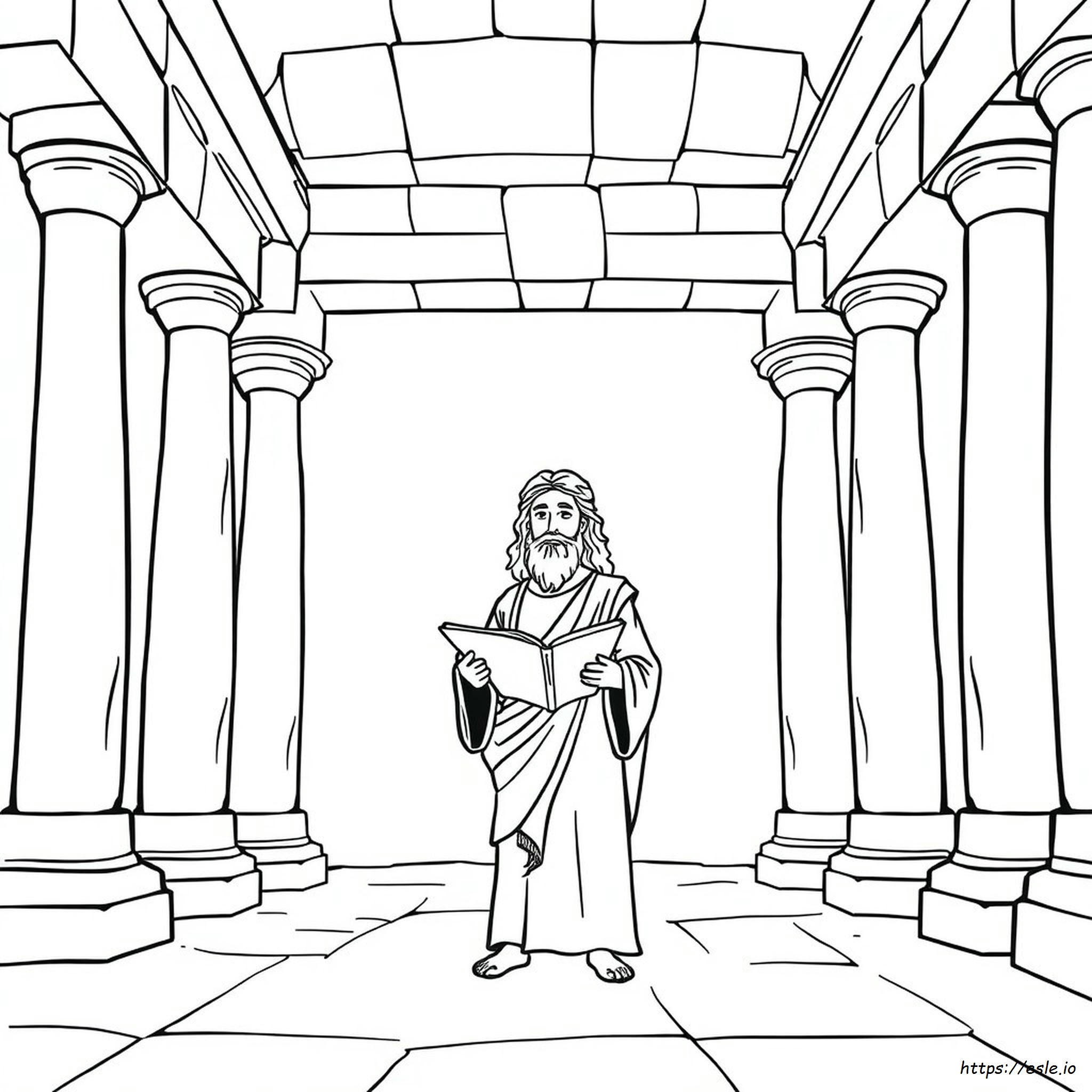 Jesús En El Templo - Página Para Colorear