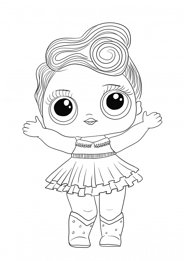 LOL Doll Luxe coloring and simple printing or downloading image