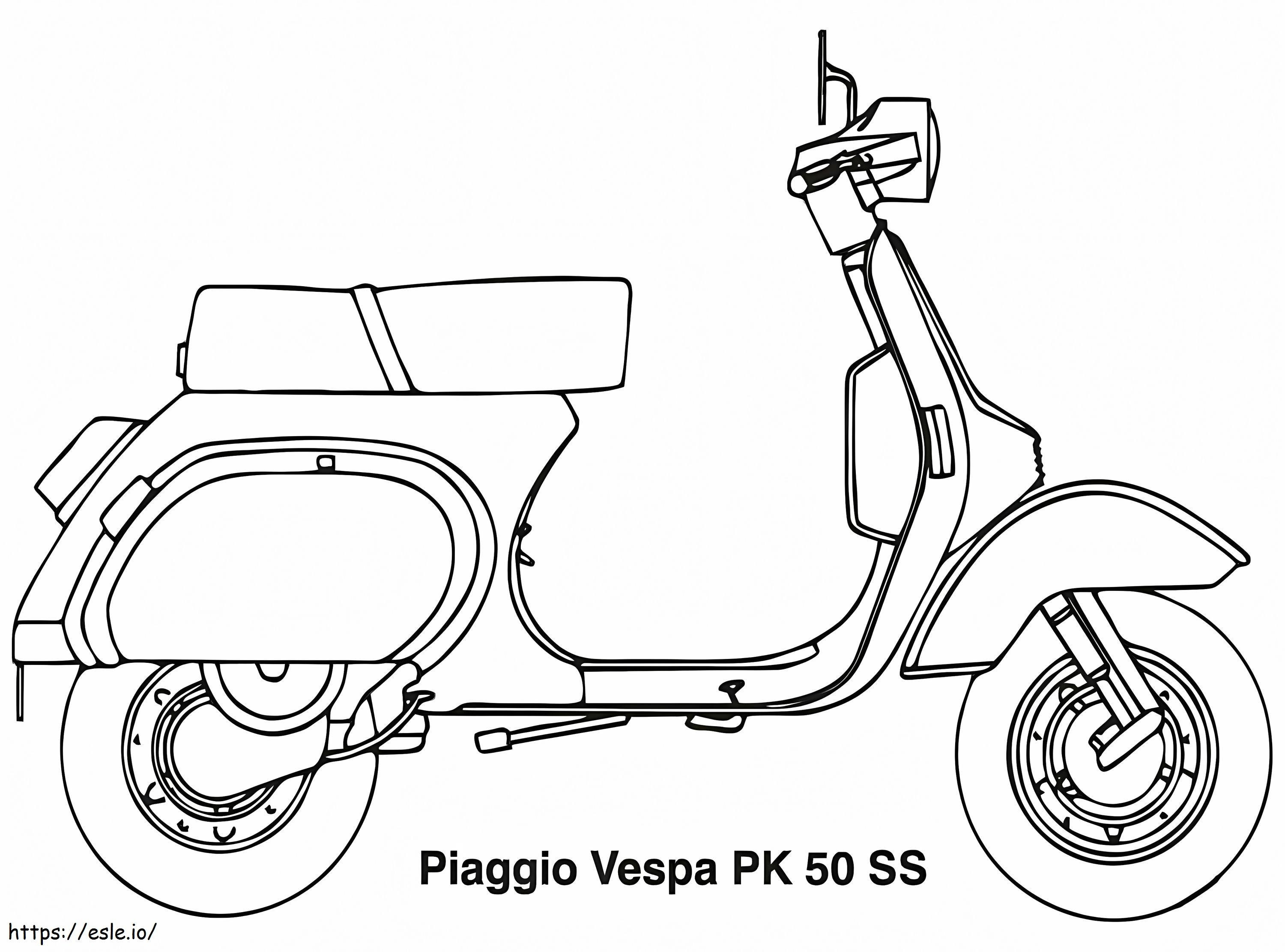 Scooters Piaggio Vespa para colorir