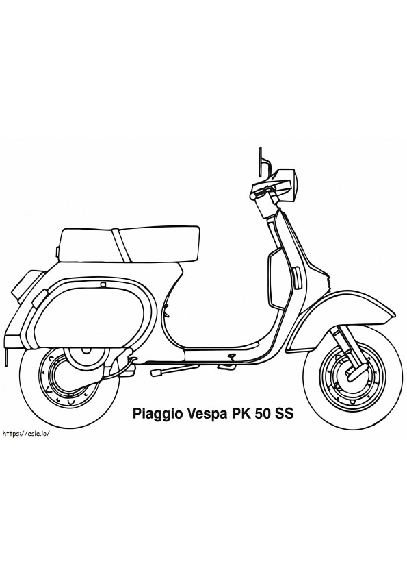 Coloriage Scooters Piaggio Vespa à imprimer dessin