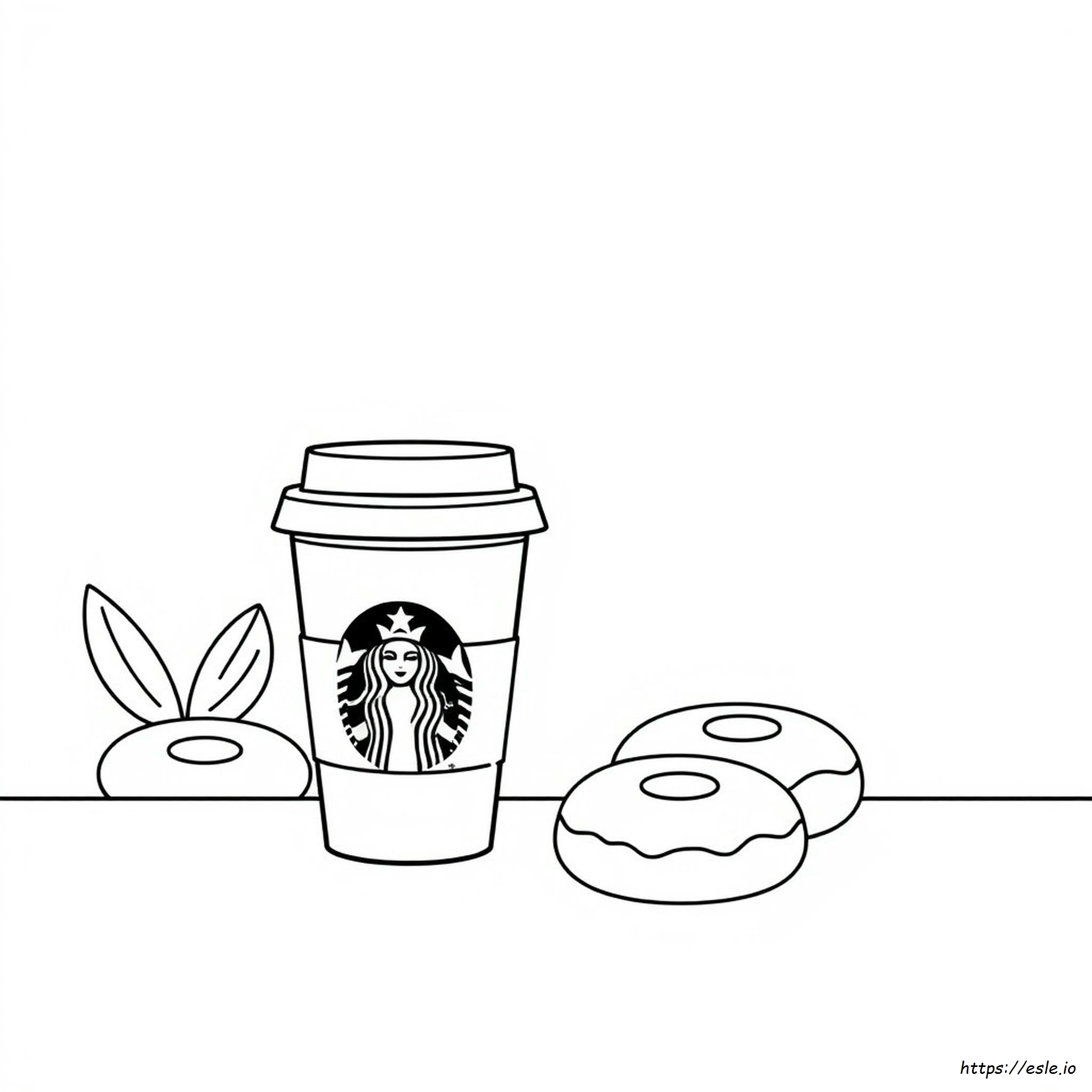 Cute Starbucks Kawaii Coloring Pages