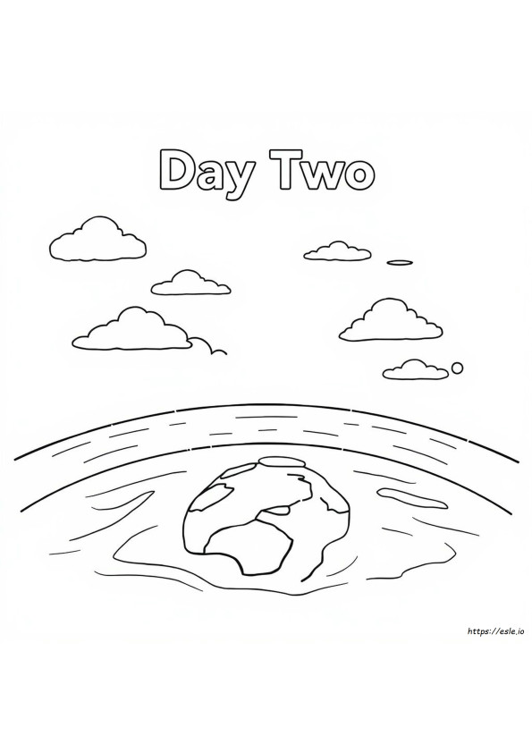 Printable Creation Day 2 Coloring Page
