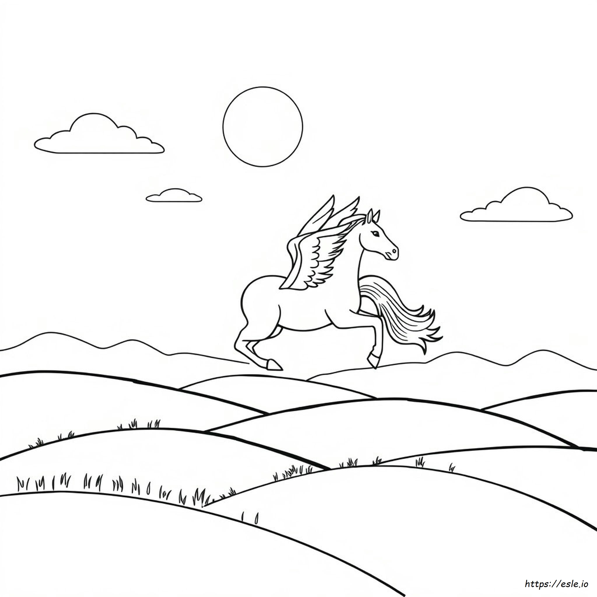 Winged Horse Coloring Pages