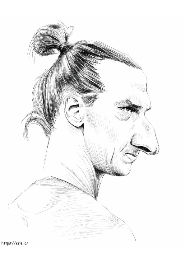 Coloriage Dessin de Zlatan Ibrahimovic à imprimer dessin