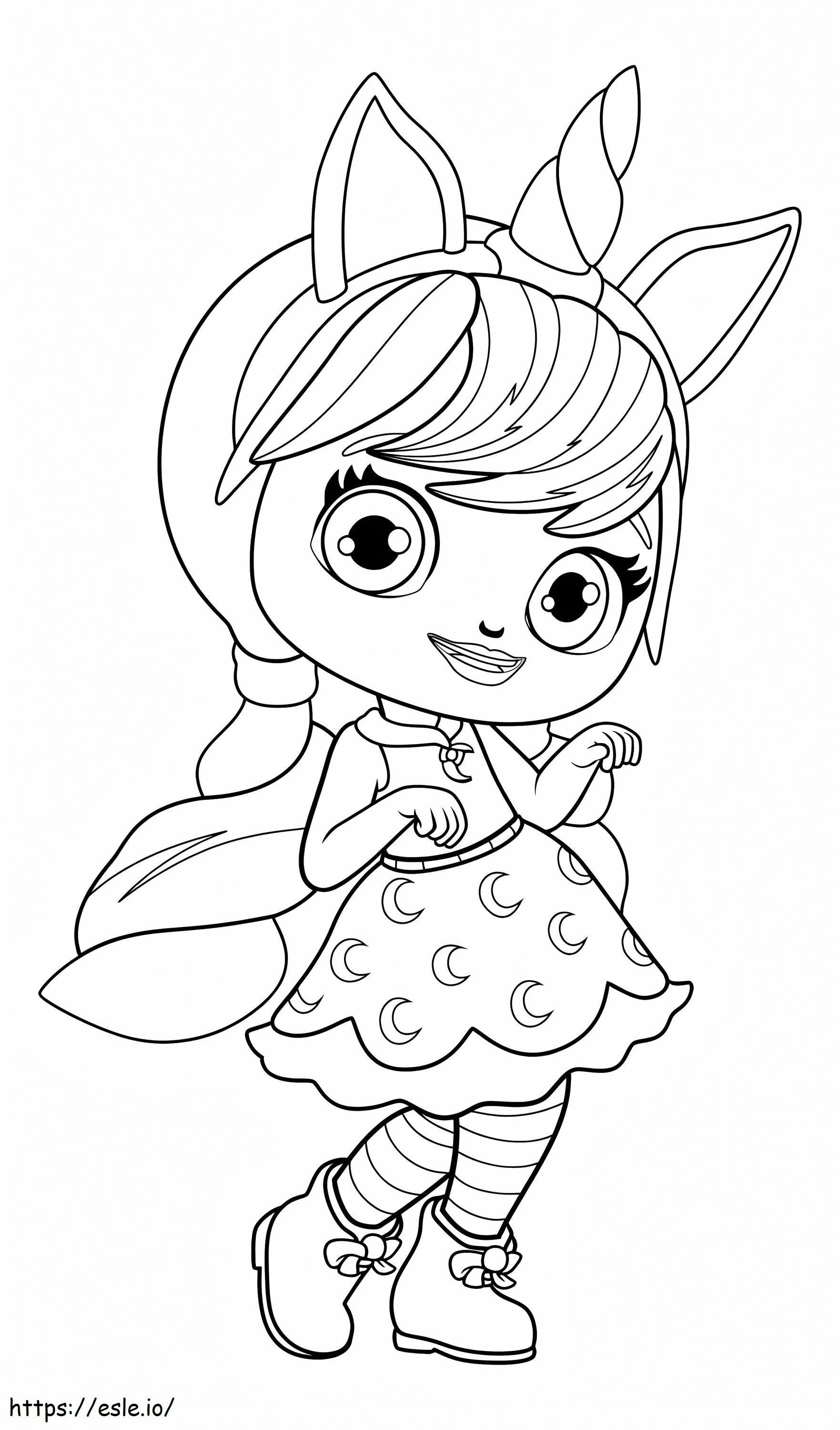 Lavender From Little Charmers coloring page