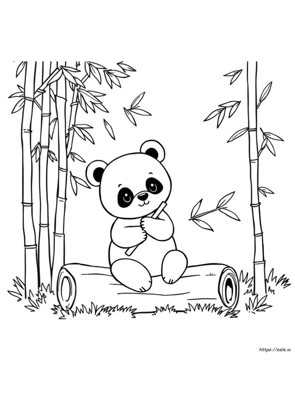 Söpö Panda Värityskuva