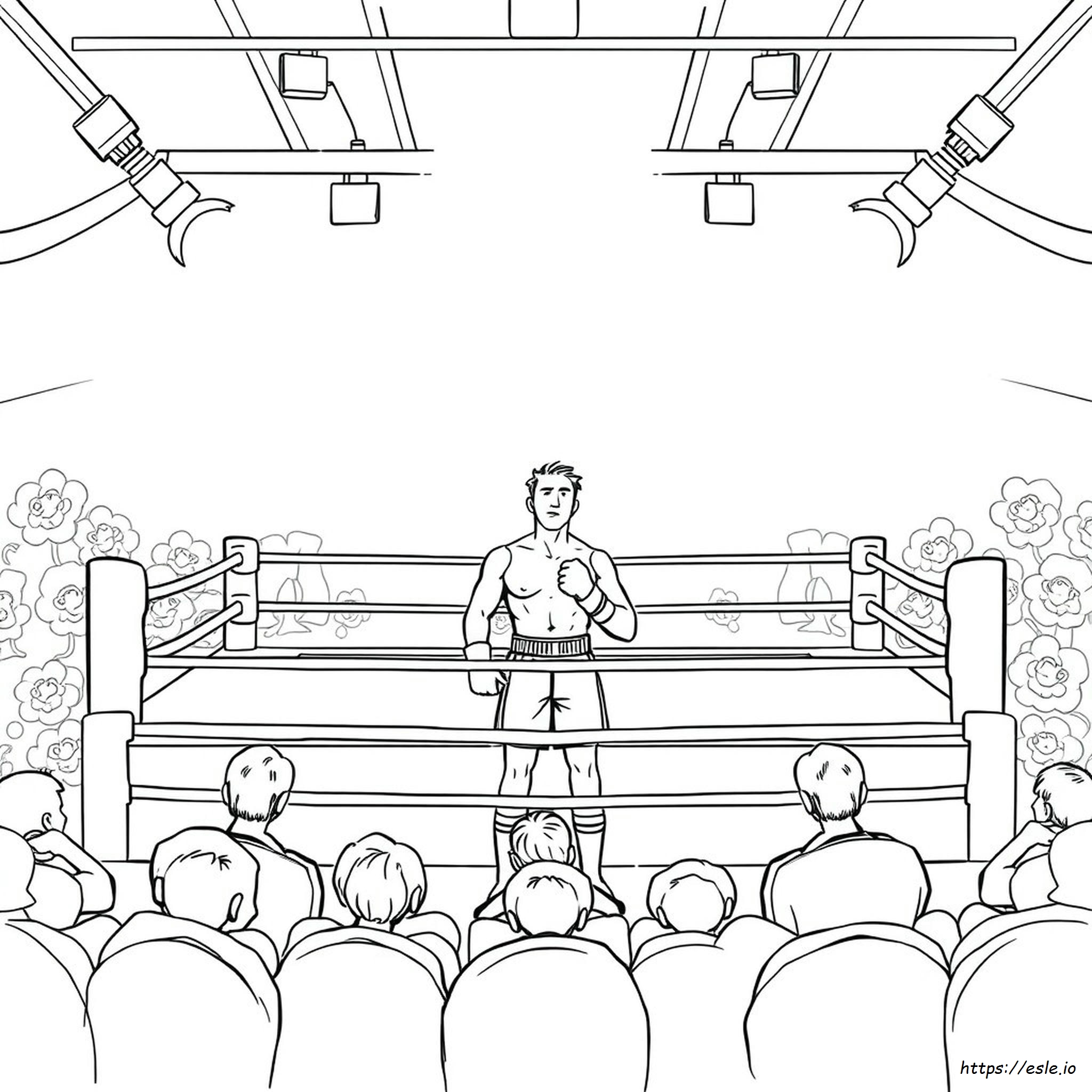 Dibujos De Ring De Boxeo Para Colorear