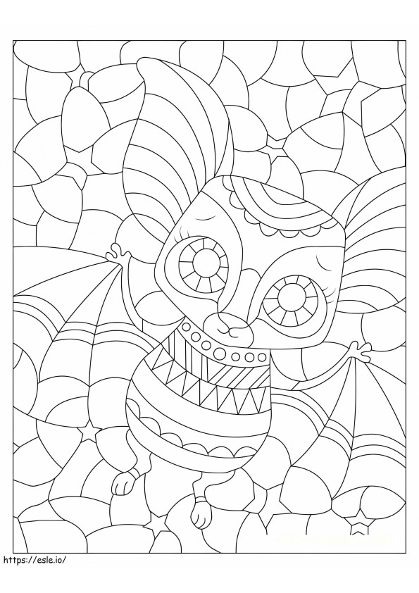Bat Mandala coloring page