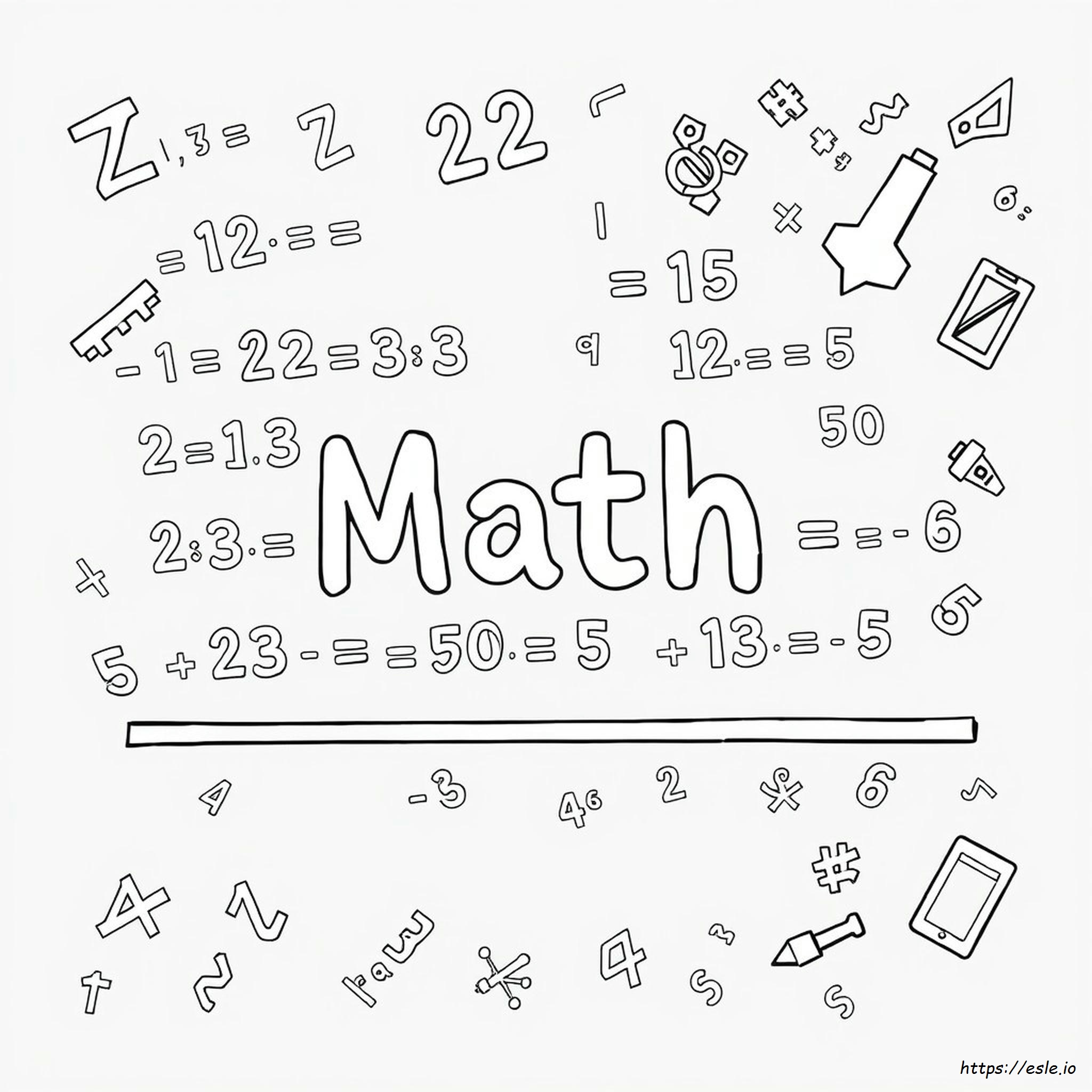 Páginas Para Colorear De Matemáticas