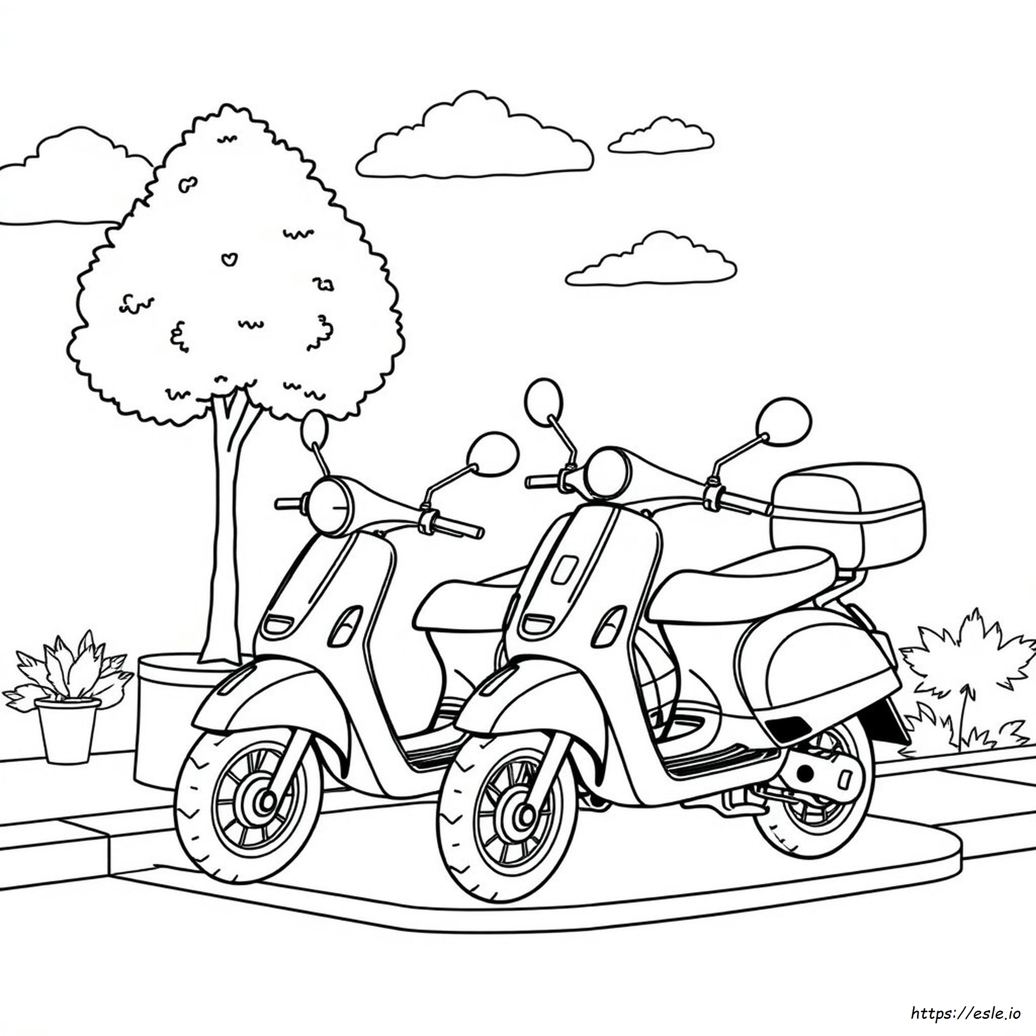 Scooter Coloring Pages Printable