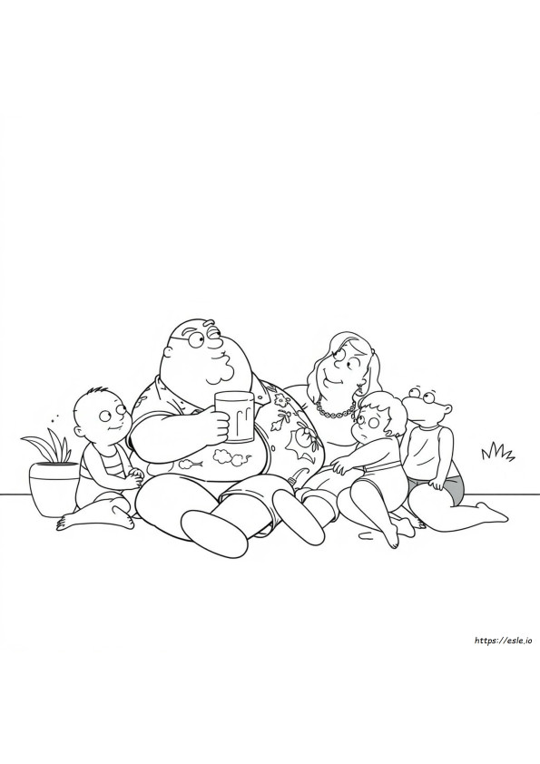 Peter Griffin Colouring Page