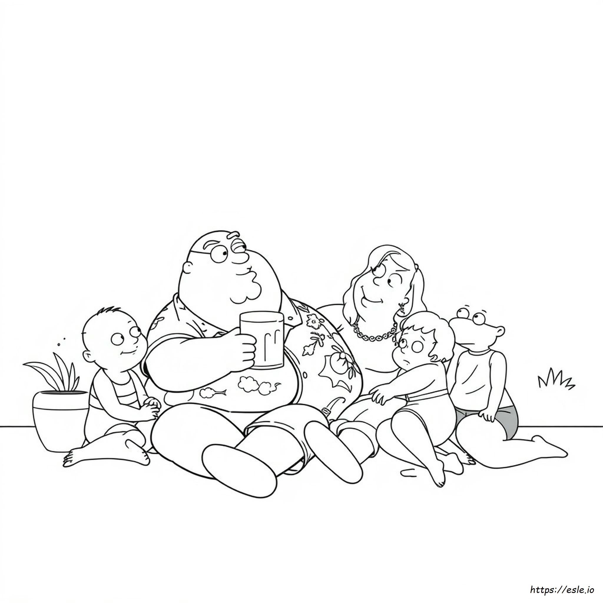 Peter Griffin Colouring Page