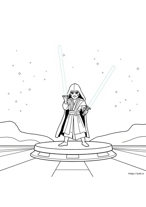 Lightsaber Coloring Sheet