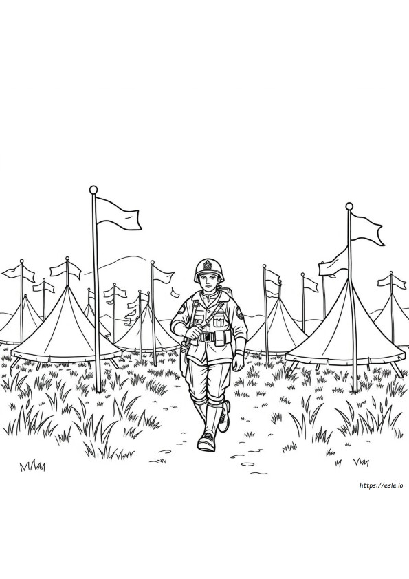 兵士 ぬりえ