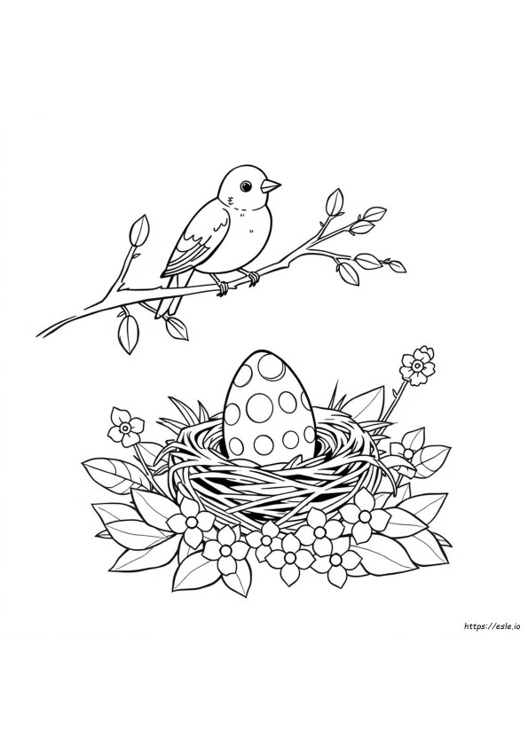 Bird Egg Coloring Page