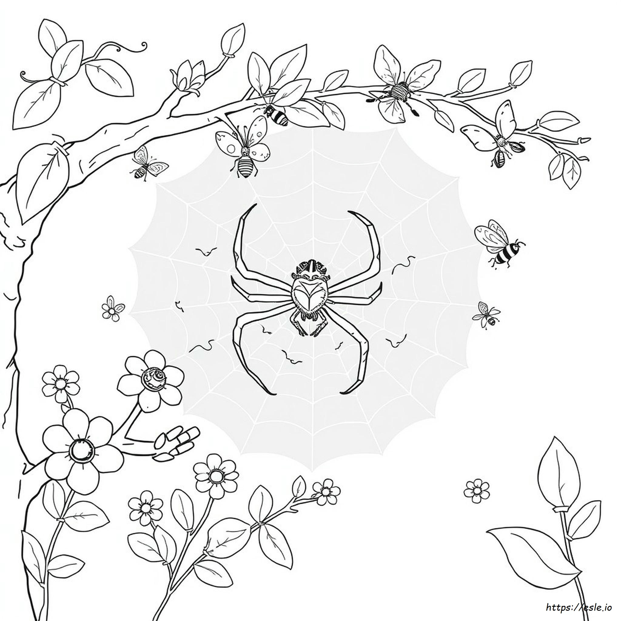 The Very Busy Spider Coloring Page