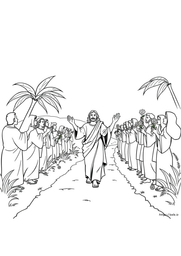 Domingo De Ramos De Jesus Para Colorir