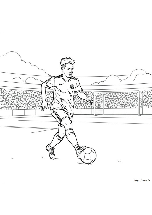 Neymar Soccer Coloring Pages