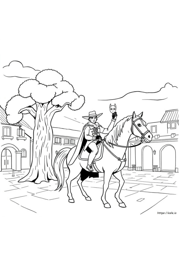 Zorro Kleurplaat