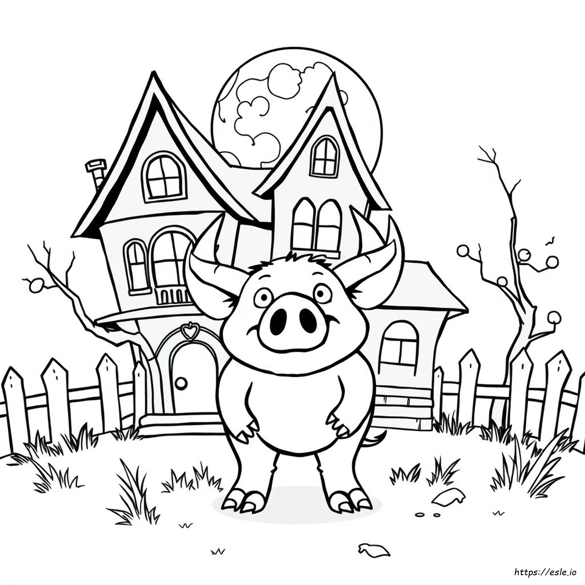 Pig The Monster Coloring Page
