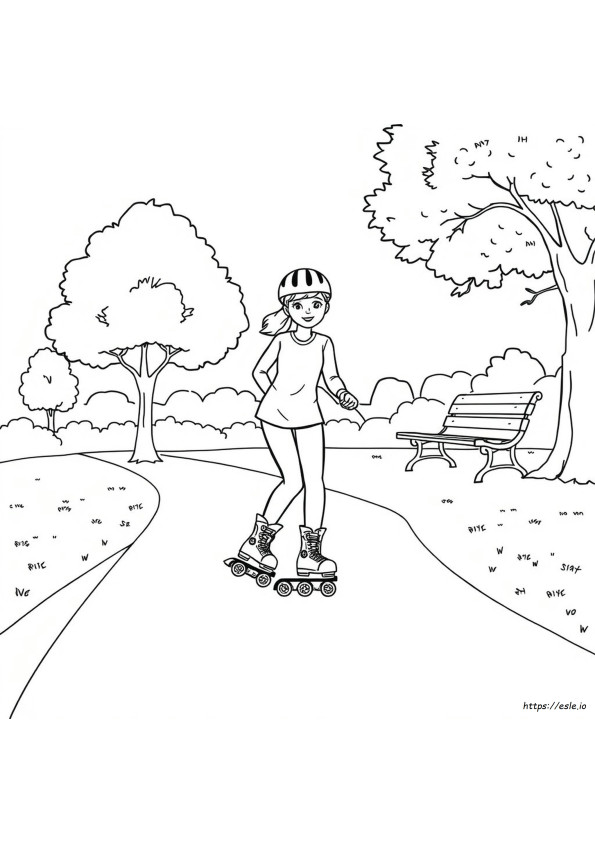 Gambar Mewarnai Sepatu Roda