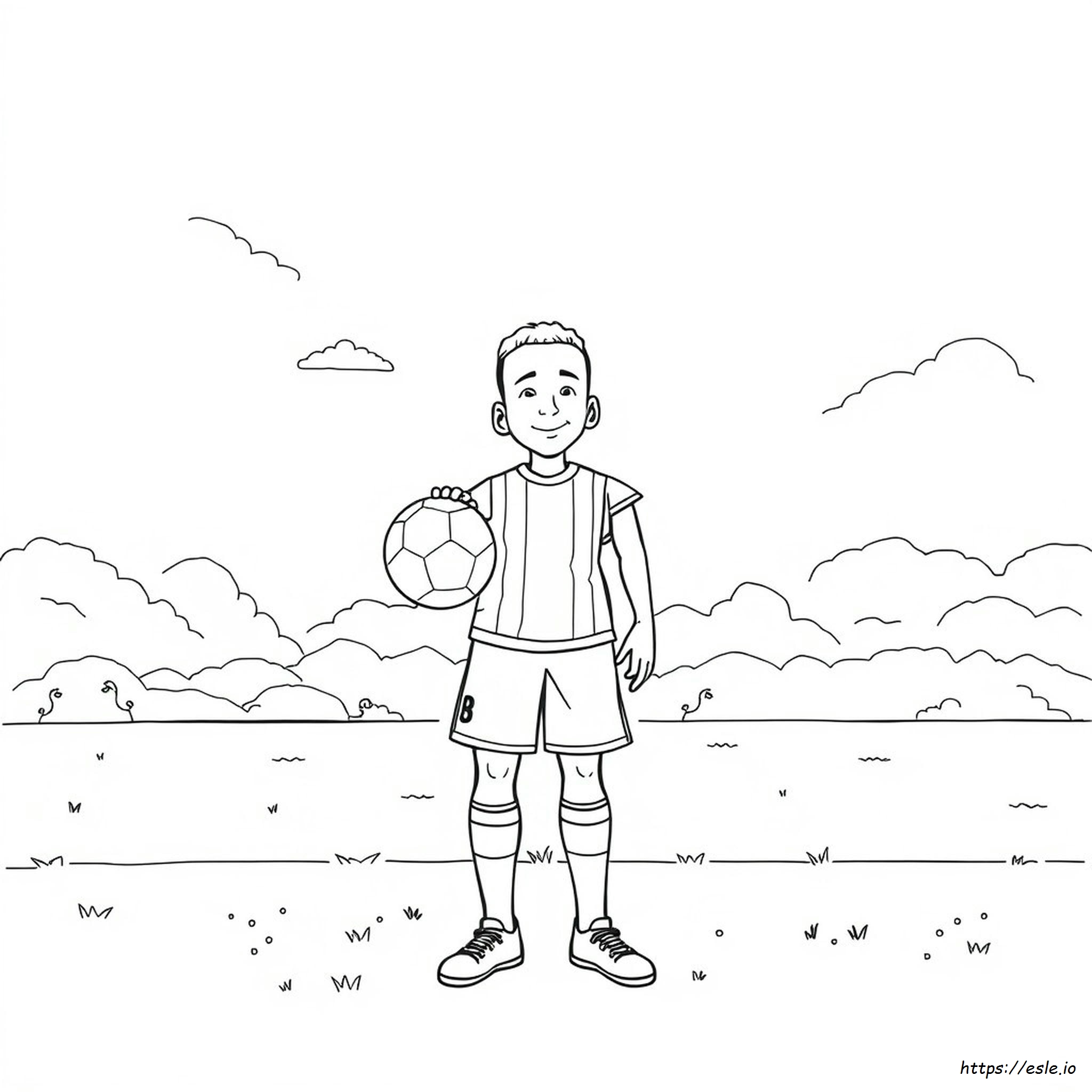 Coloriage Kylian MbappDisque