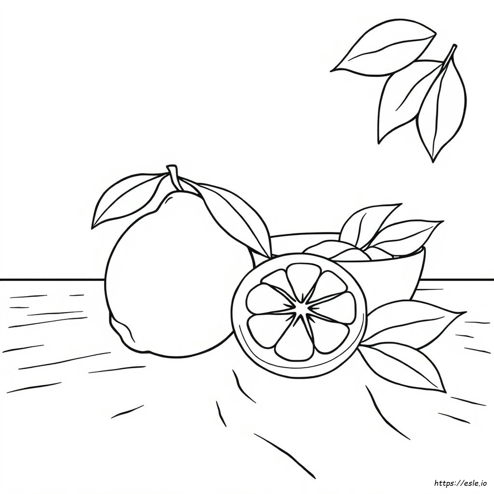 Colouring Page Of Lemon