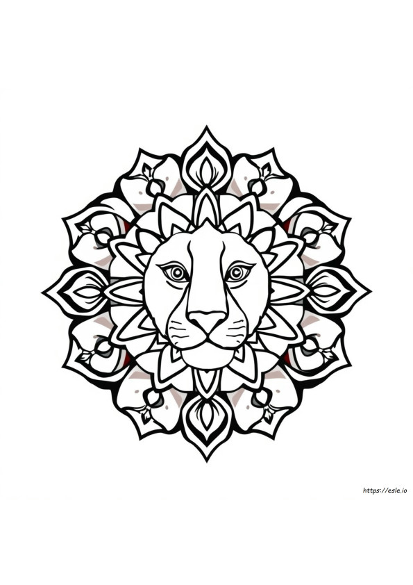 Mandalas Para Colorear: Mandala De León Para Colorear