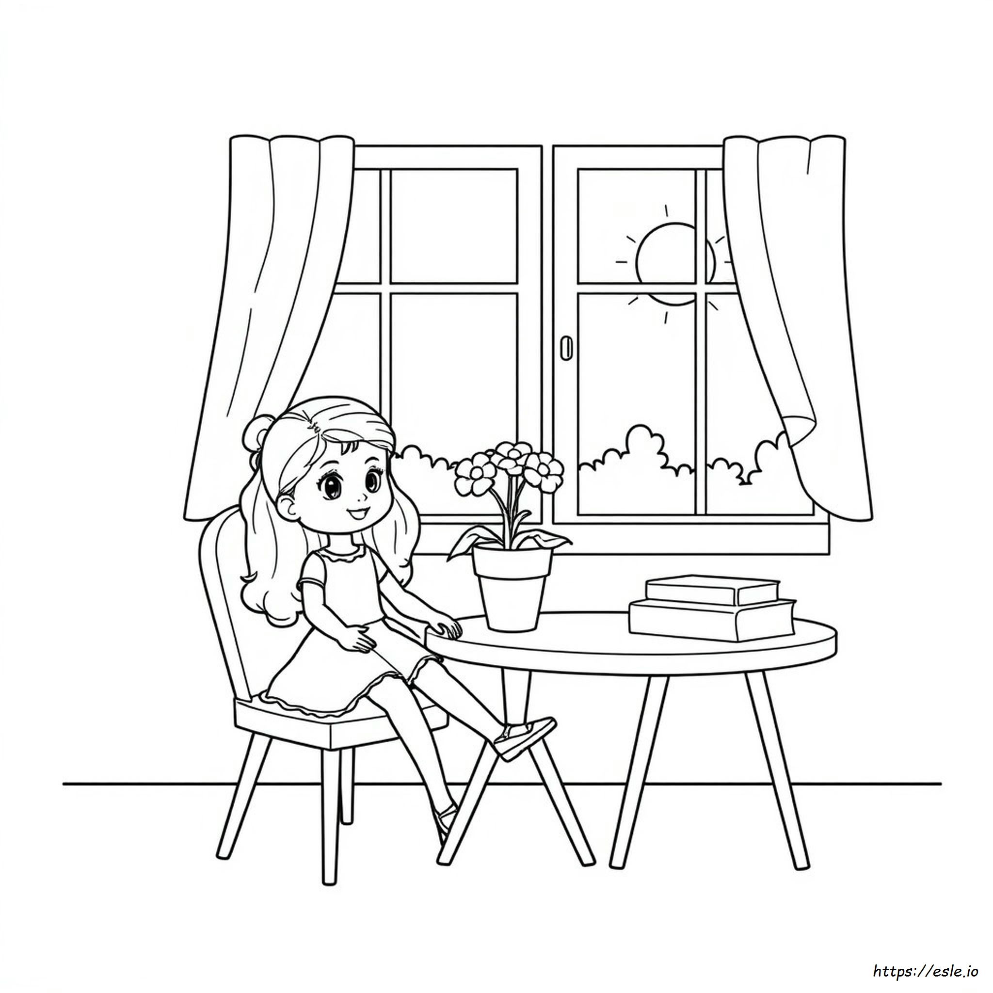 Doll Sketch For Colouring