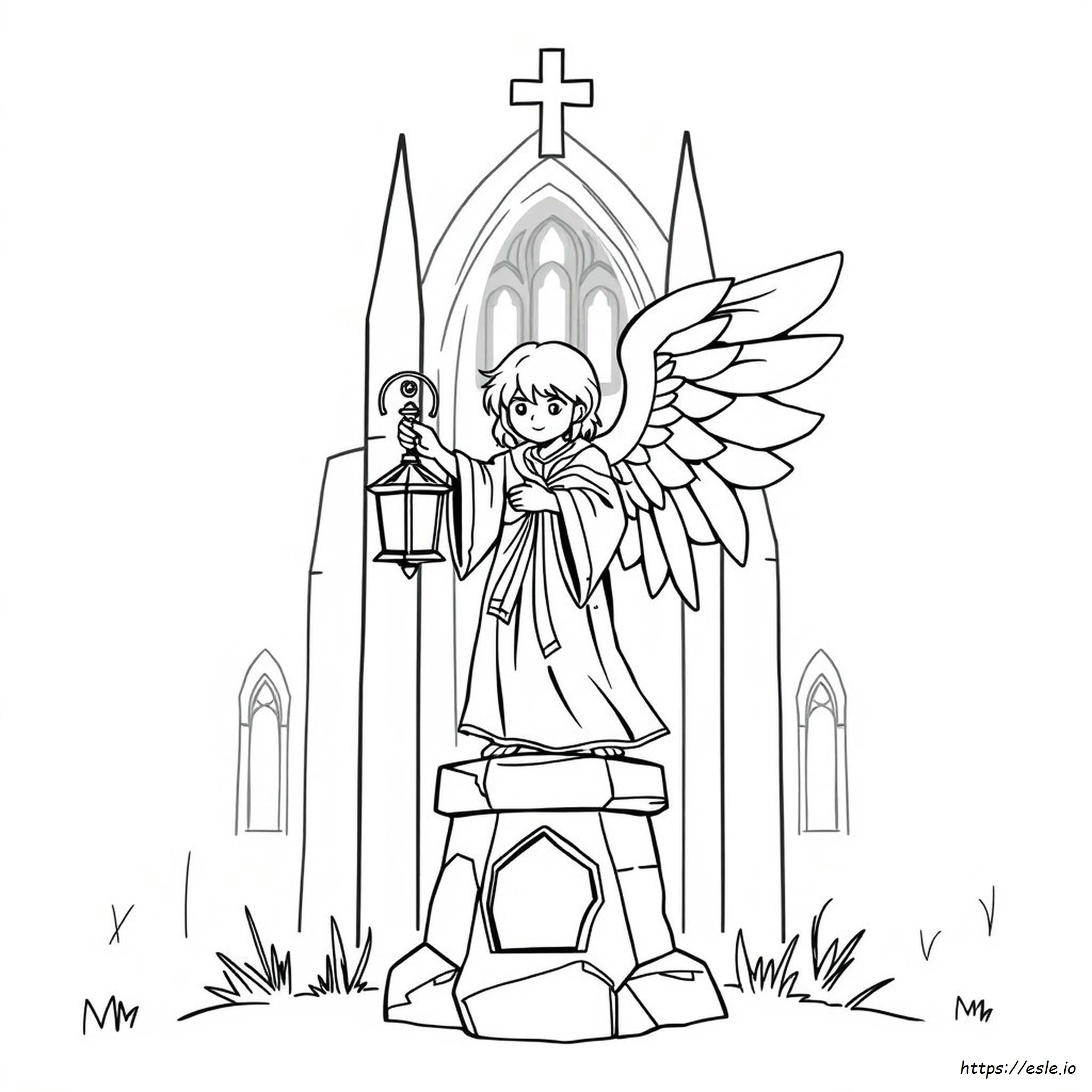 Gothic Angel Coloring Pages