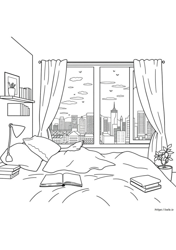 Ästhetisches Schlafzimmer Ausmalbilder