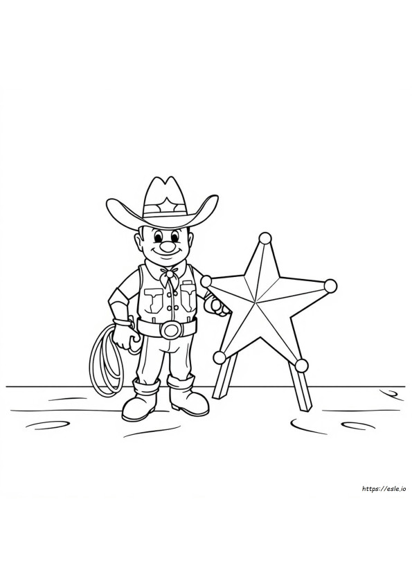Sheriff Star Coloring Page