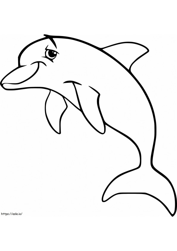 Sarjakuva delfiini värityskuva