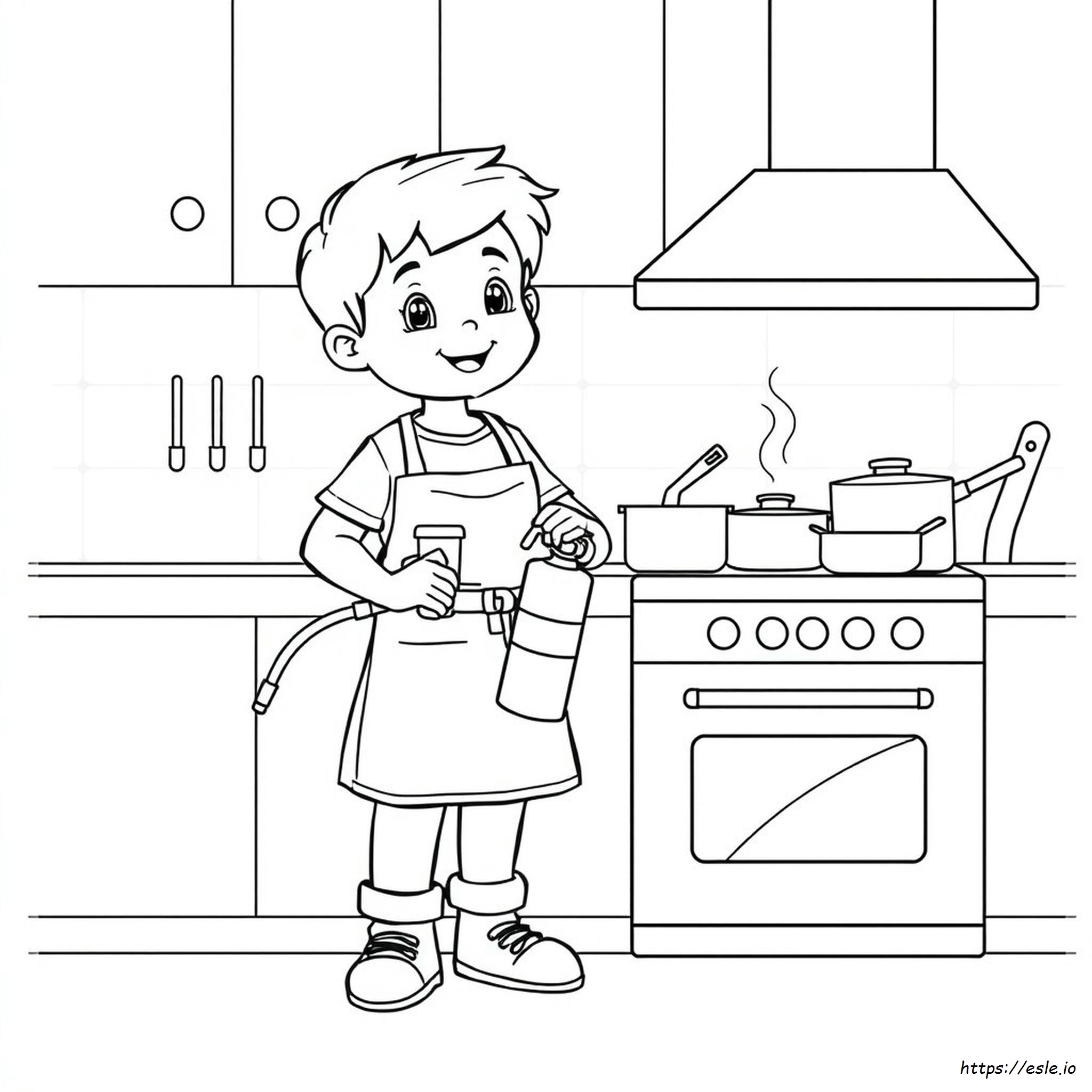 Kitchen Safety Coloring Pages
