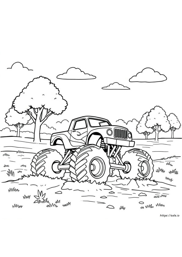 Monster Truck Ausmalbilder Zum Ausdrucken