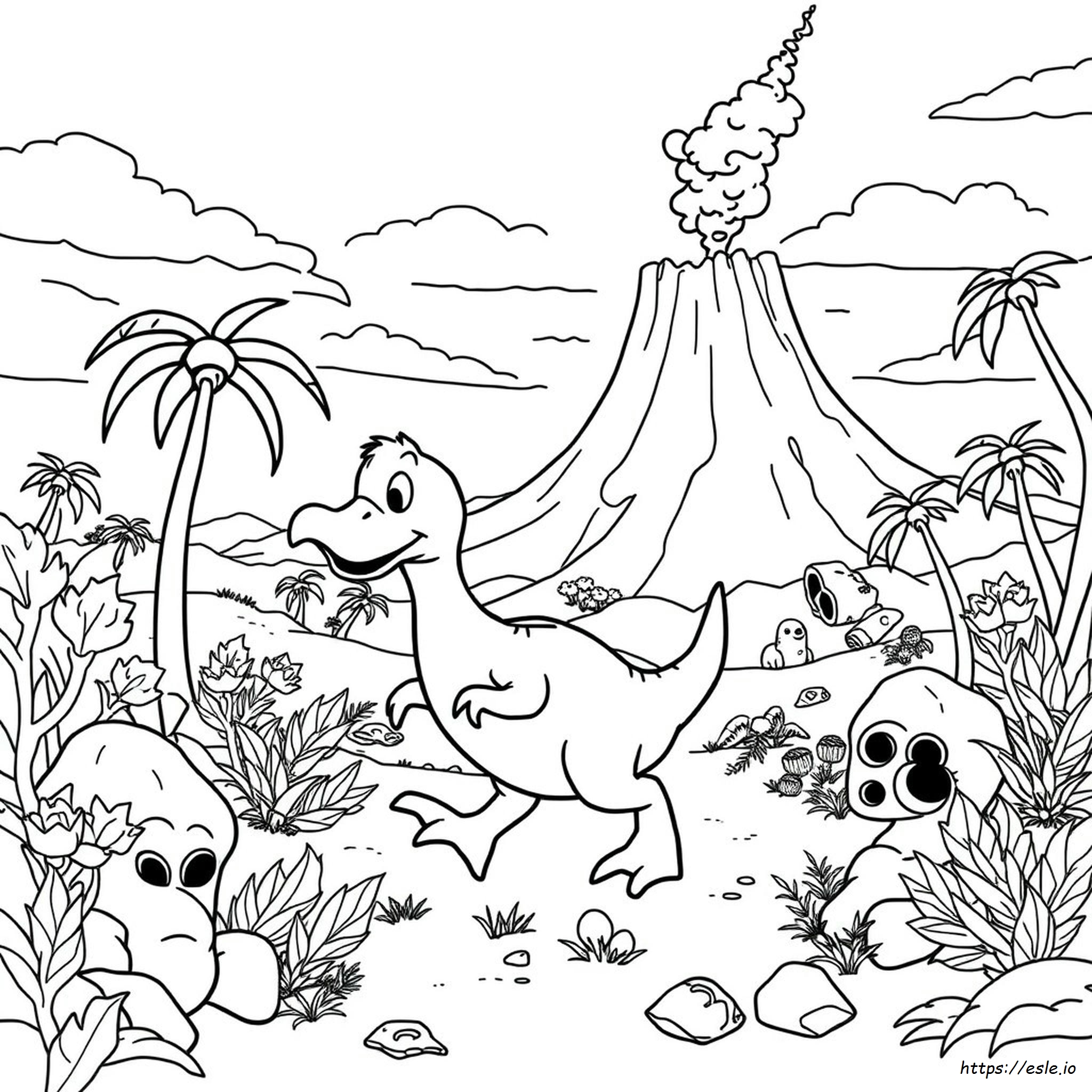 Ducky Land Before Time Coloring Pages