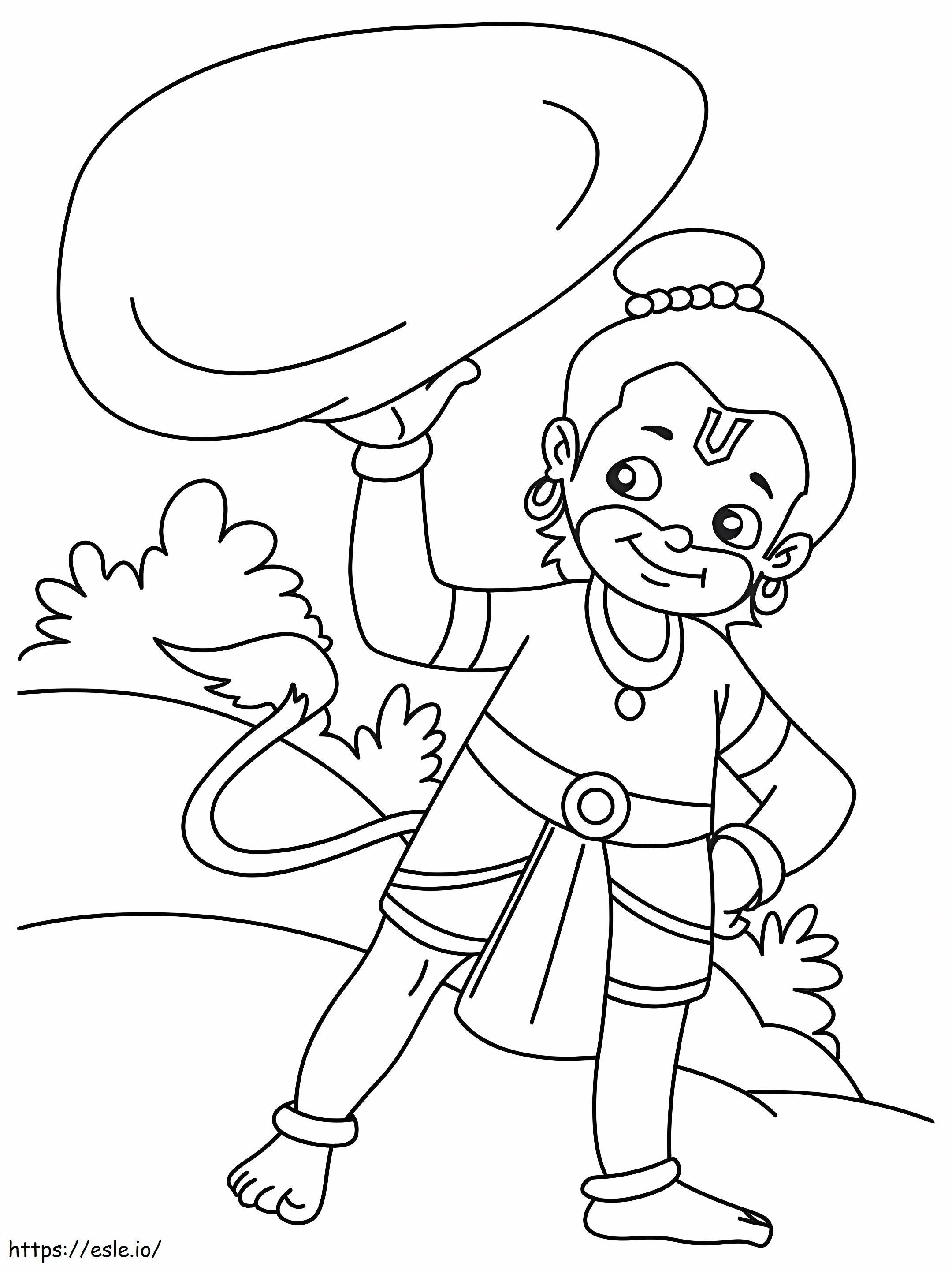 Coloriage Hanuman 3 à imprimer dessin