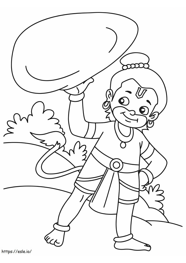 Hanuman 3 coloring page