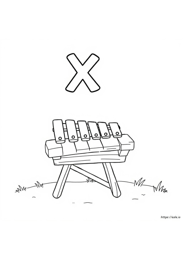 Coloriage X Comme Xylophone